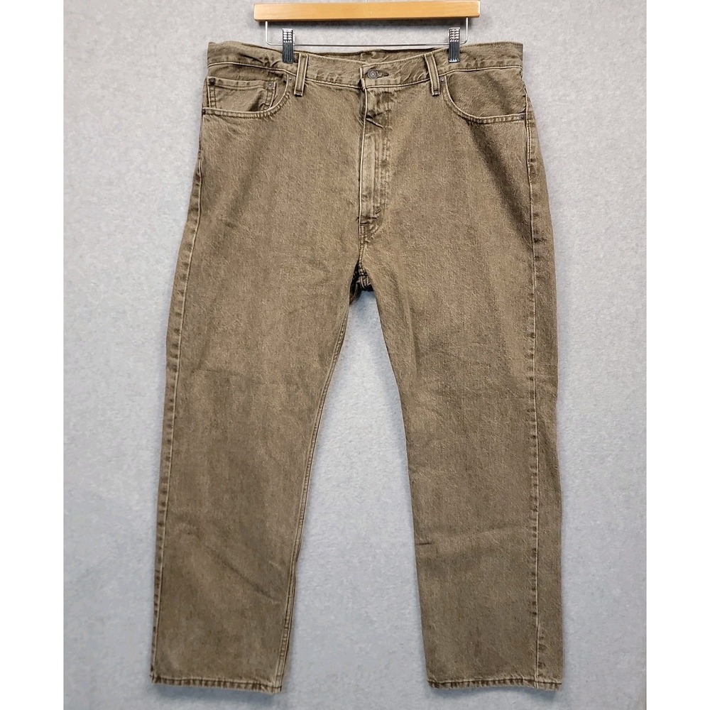 Levis 555 Relaxed Fit Straight Jeans Brown Denim 100% Cotton Men's 40X32 Baggy
